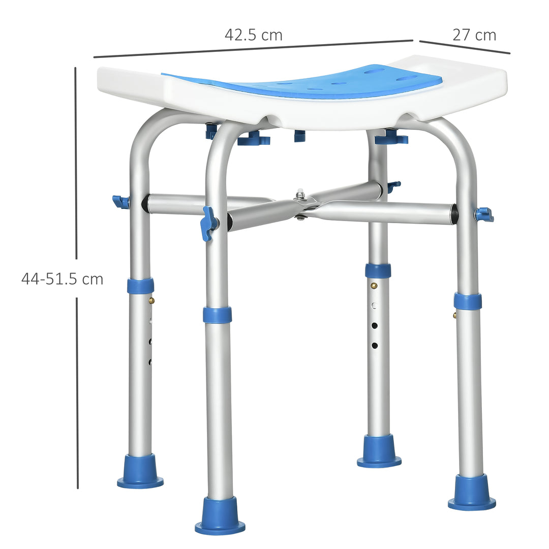 Shower Serenity: Adjustable Padded Stool for Elderly & Disabled