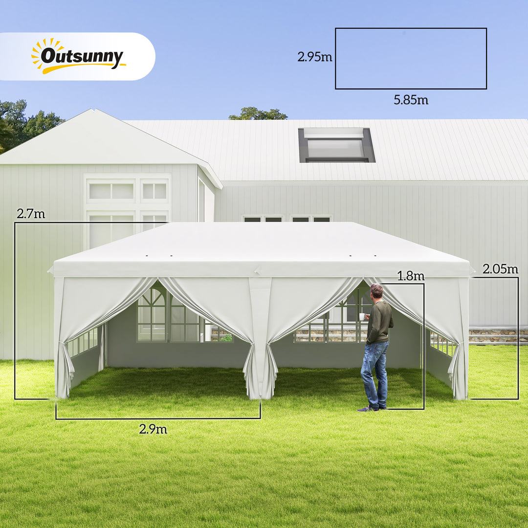 3 x 6 m Pop Up Gazebo with Sides and Windows