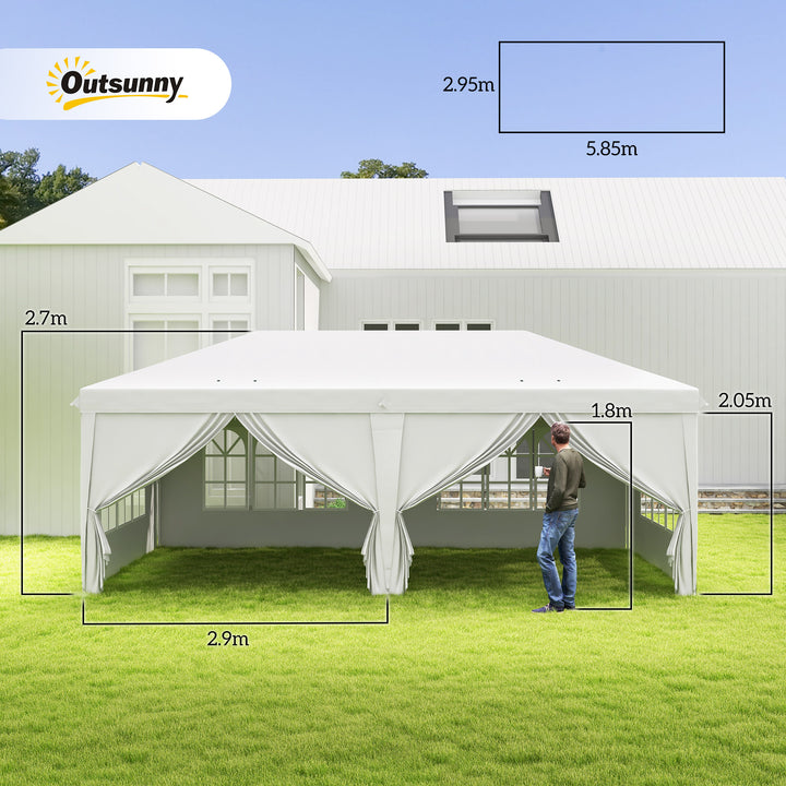 3 x 6 m Pop Up Gazebo with Sides and Windows