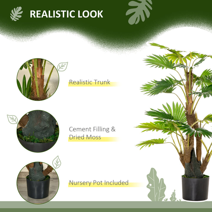 2 Pack Artificial Plant Palm Tree in Pot