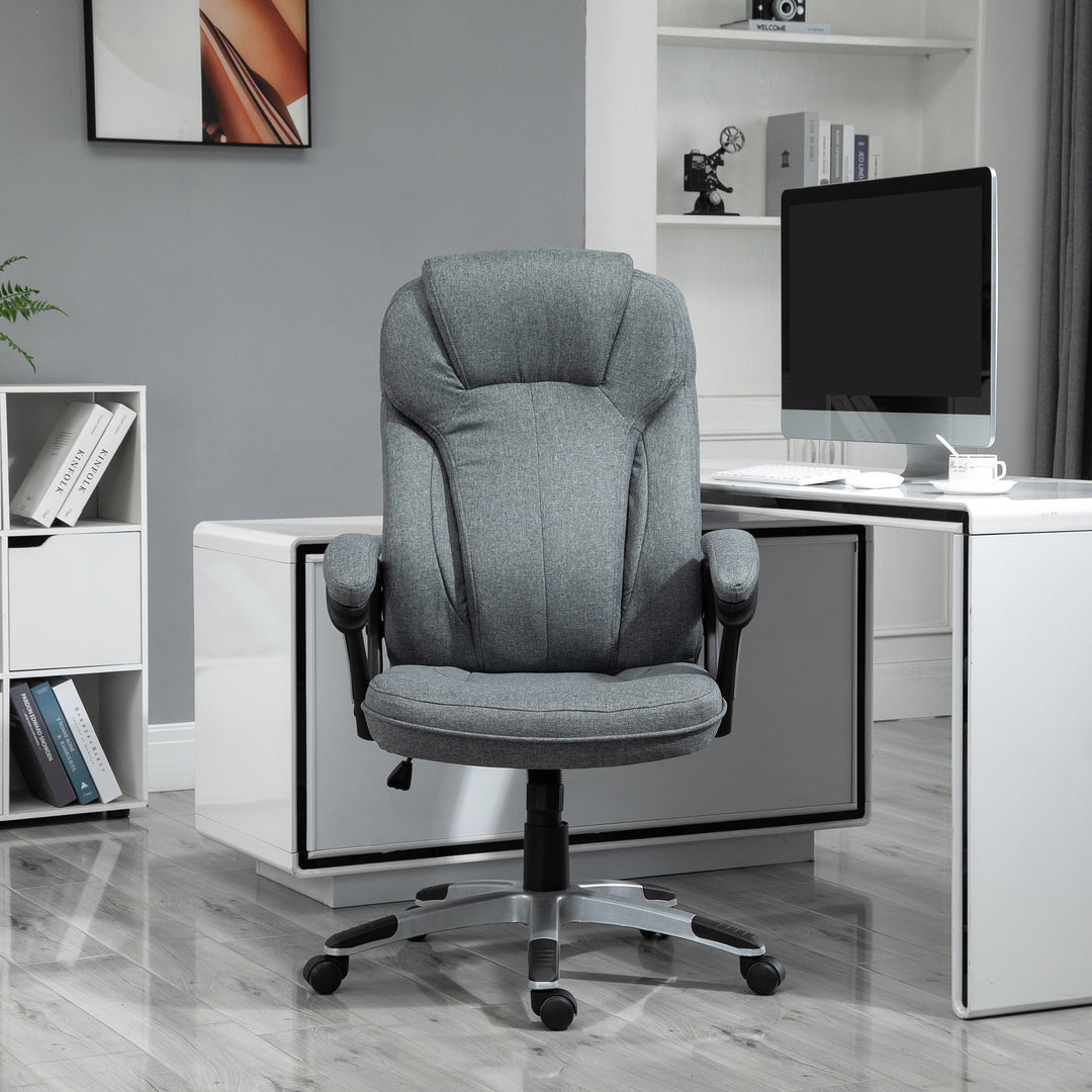 Vinsetto Linen Fabric Office Swivel Chair