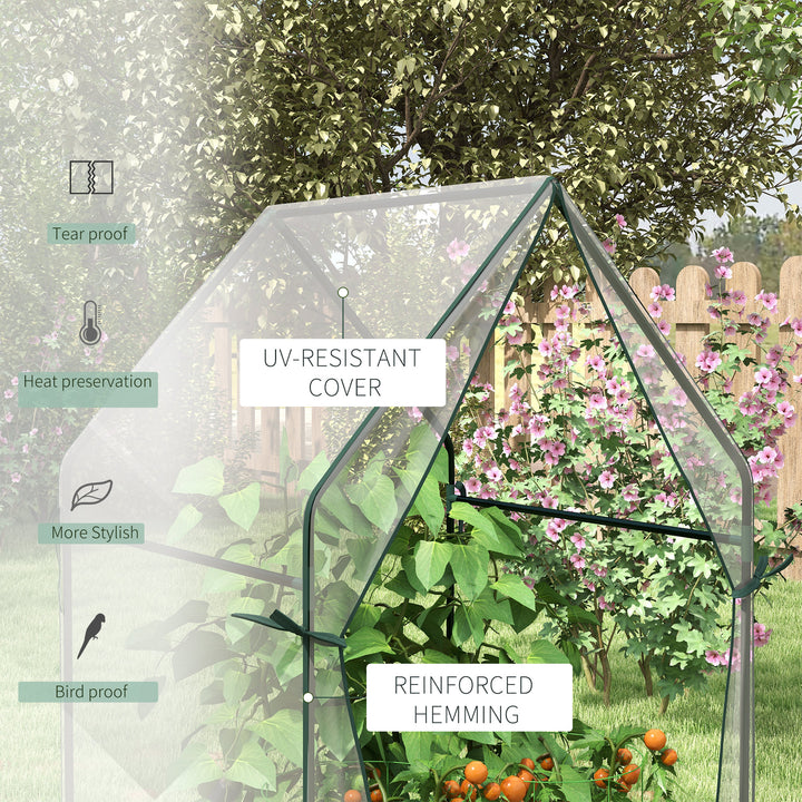 Portable Greenhouse: Compact Garden Growhouse with Dual Zipped Doors