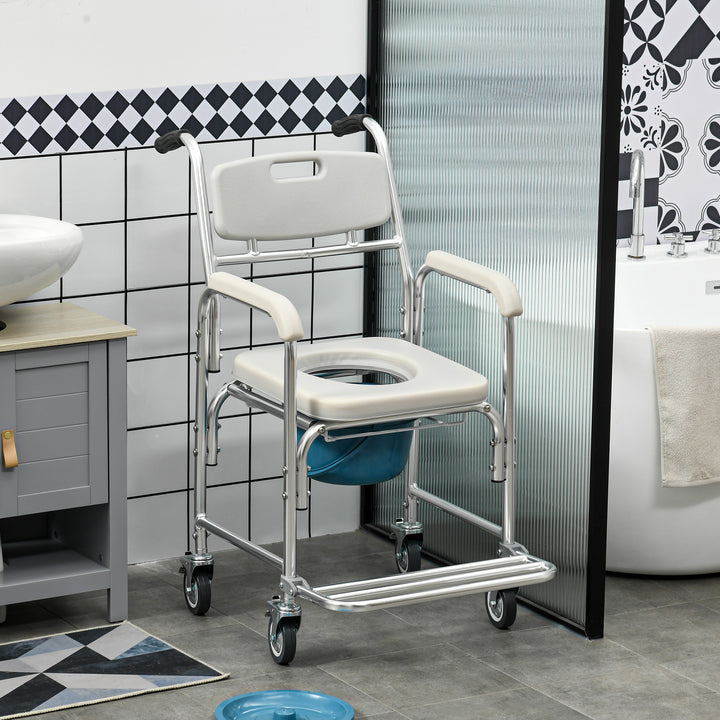 3-in-1 Shower Commode Wheelchair