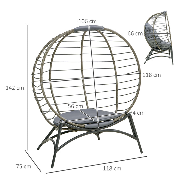 Folding Rattan Egg Chair