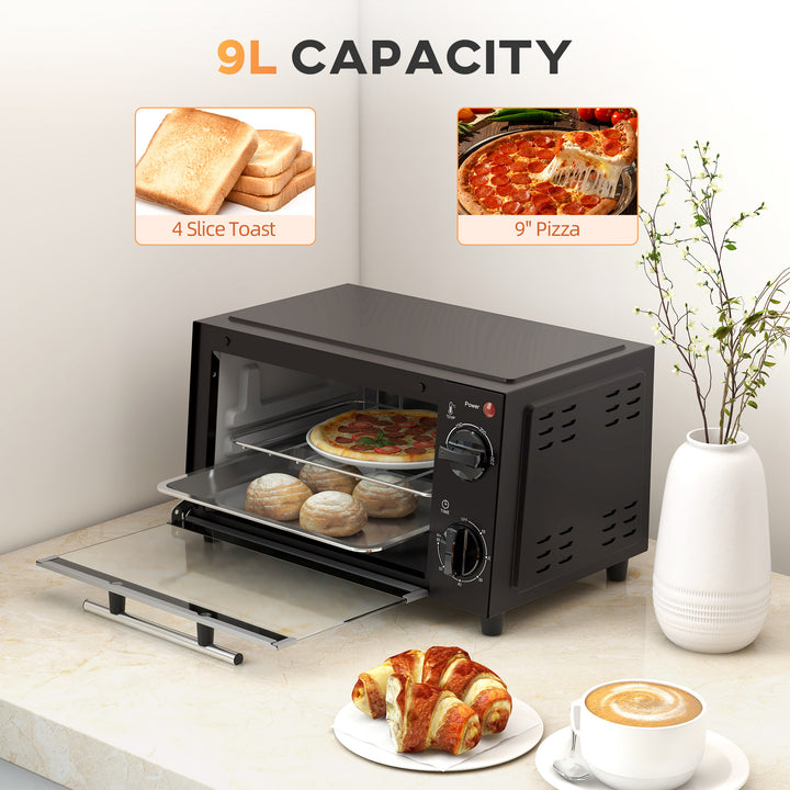 Compact Convection Cooker: 9L Mini Electric Oven with Adjustable Heat