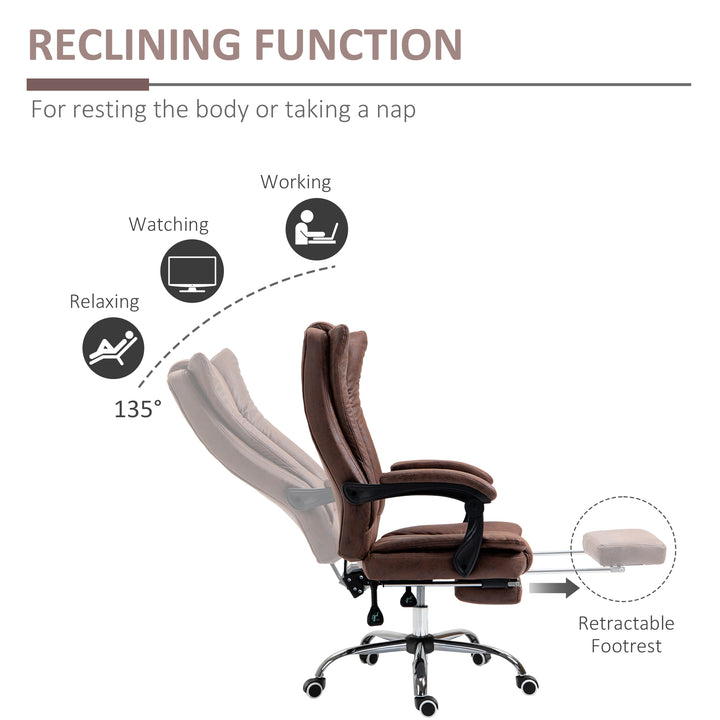 Vinsetto Ergonomic Desk Chair, Brown