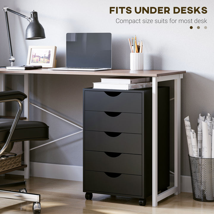 5 Drawer Mobile Filing Cabinet