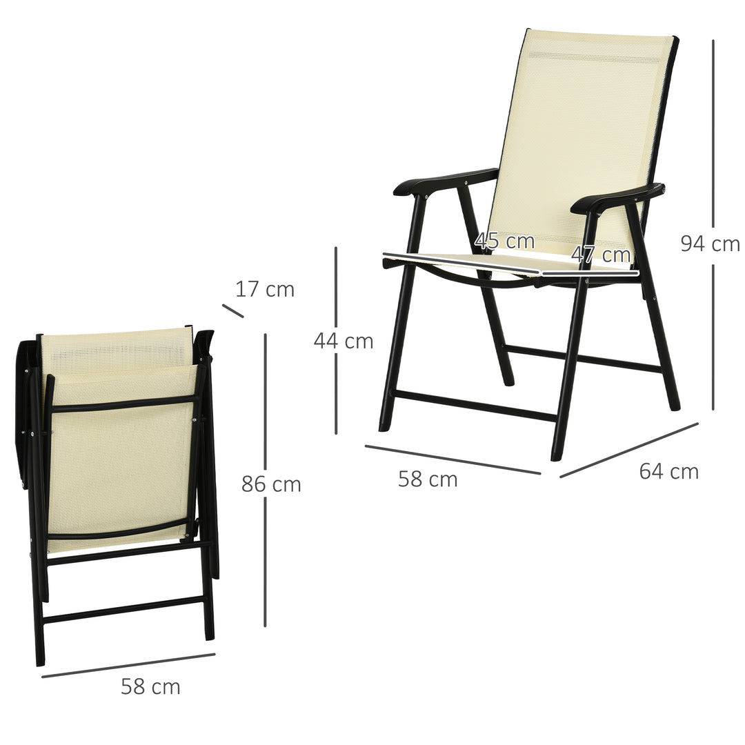 Set of 6 Folding Garden Chairs