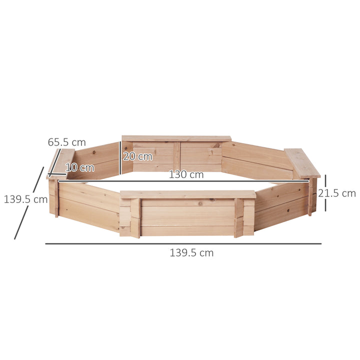 Kids Wooden Octagon Sandbox