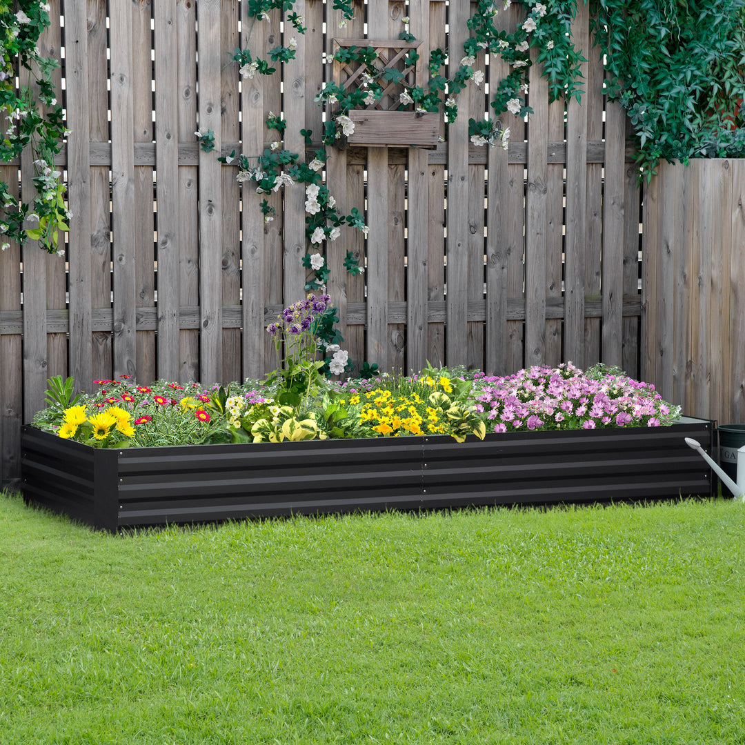 Metal Raised Garden Bed Planter Box Outdoor Planters for Growing Flowers