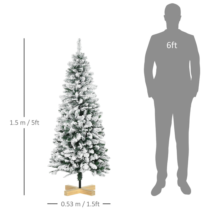 5 Foot Snow Flocked Artificial Christmas Tree