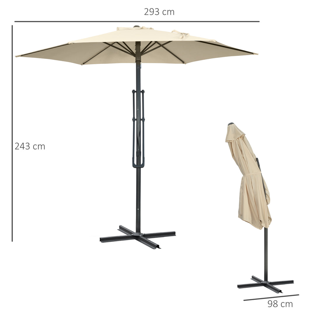 3m Cantilever Parasol with Easy Lever