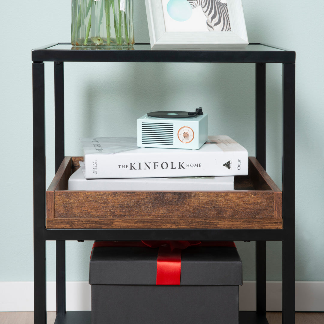 HOMCOM Industrial Side Table