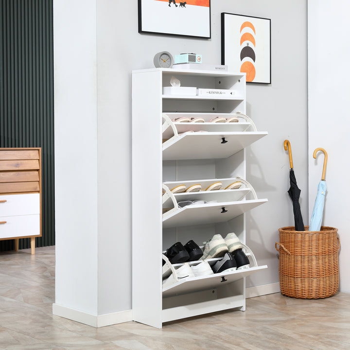 HOMCOM Shoe Storage Cabinet With 3 Drawers