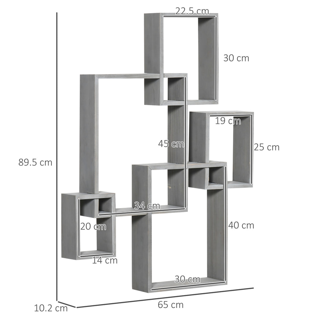 Modular Wall Gallery: Interlocking Cube Shelves for Display