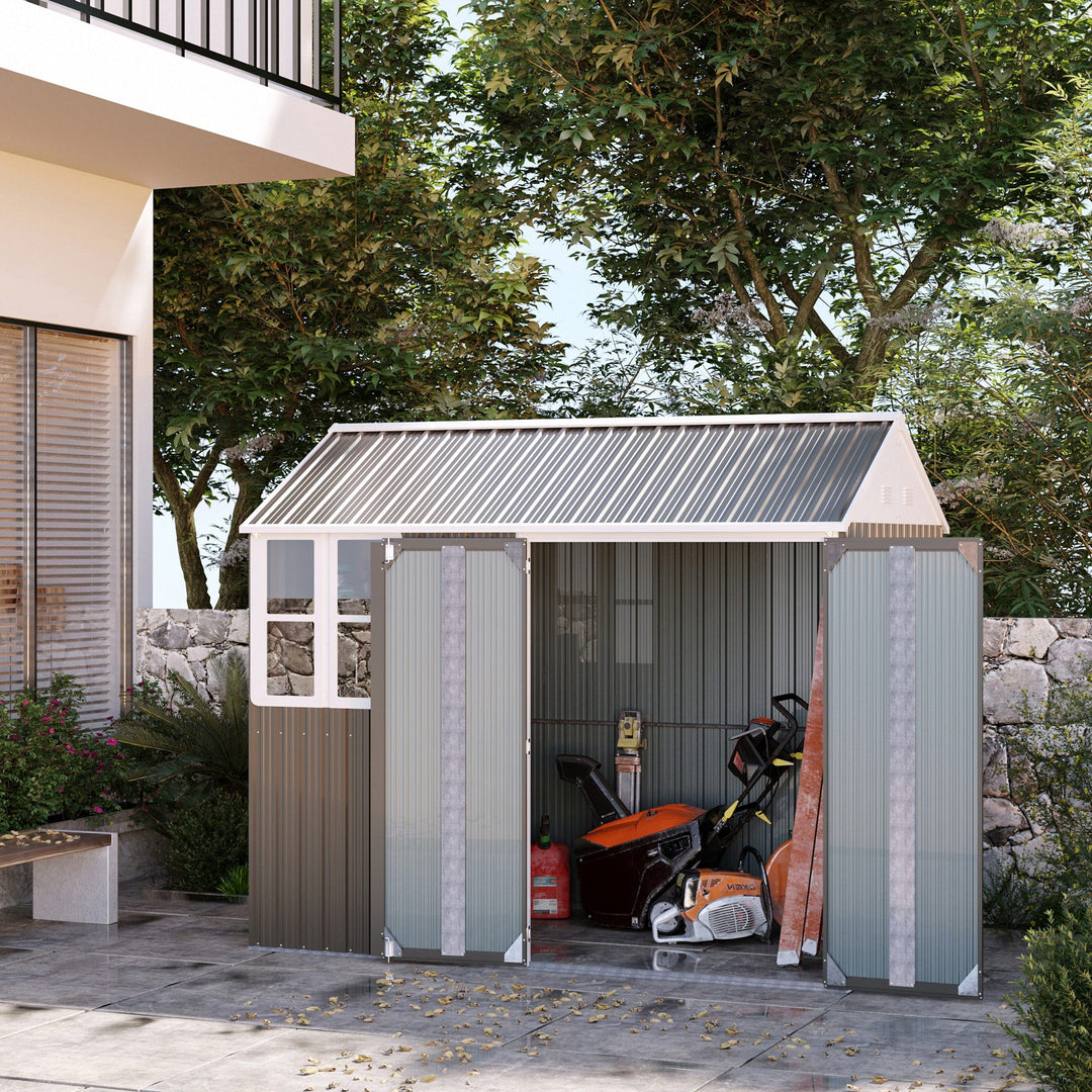 8 x 6 ft Galvanised Garden Shed