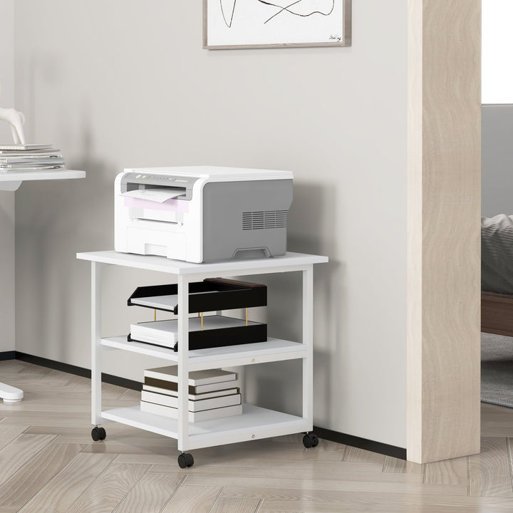 3-Tier Printer Stand w/ Storage Shelf