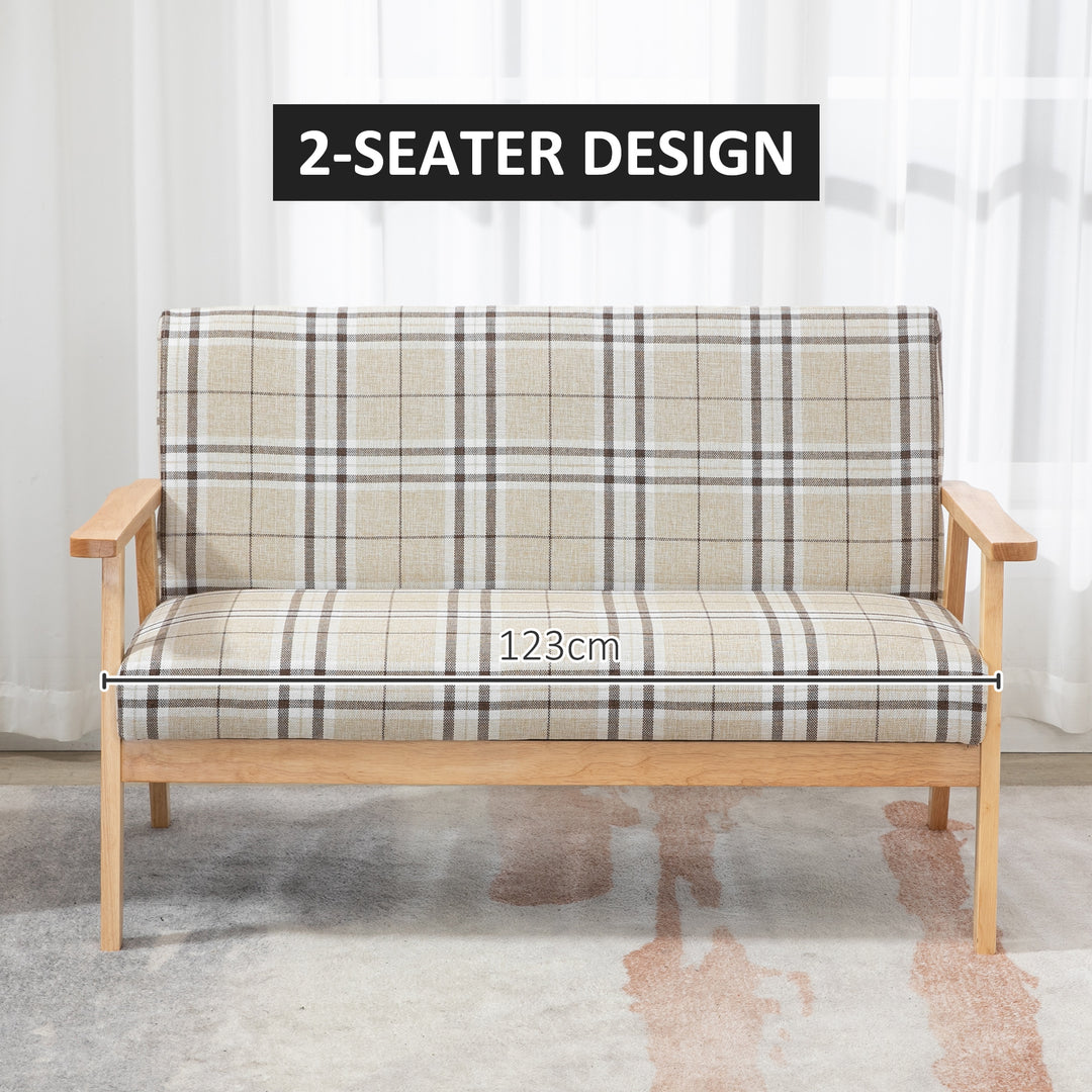 Loveseat w/ Checked Pattern