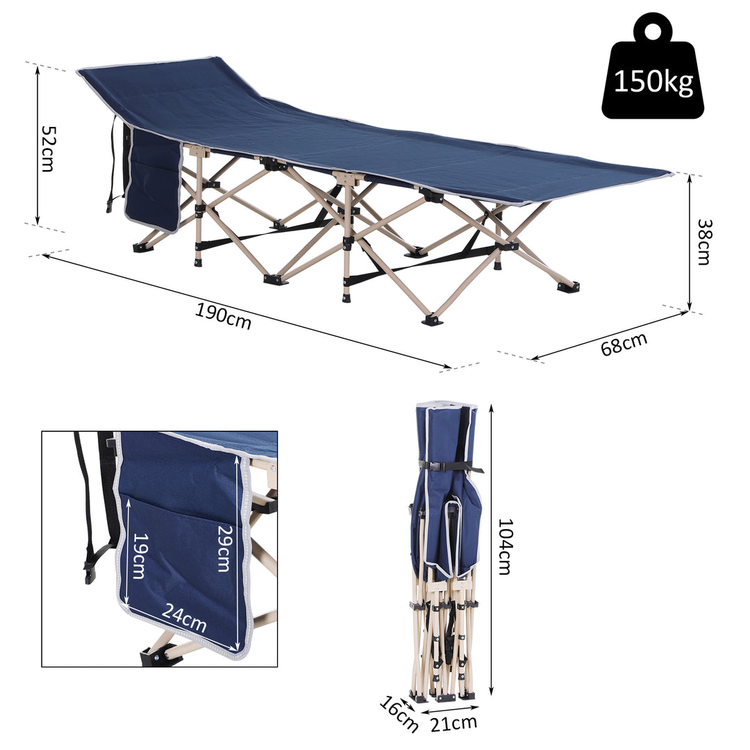 Camping Cot: Portable Single Military Bed for Outdoor Travel