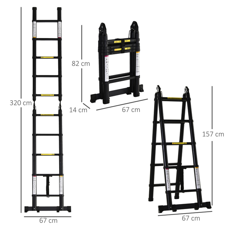 3.2m/10.5ft Telescopic Ladder