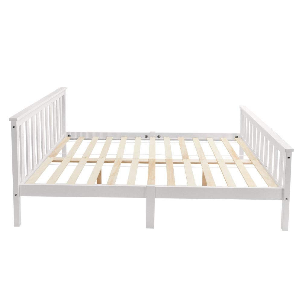 Double Wooden Bed Frame 4ft6 Solid Pine Wood with Eco-Friendly Finish