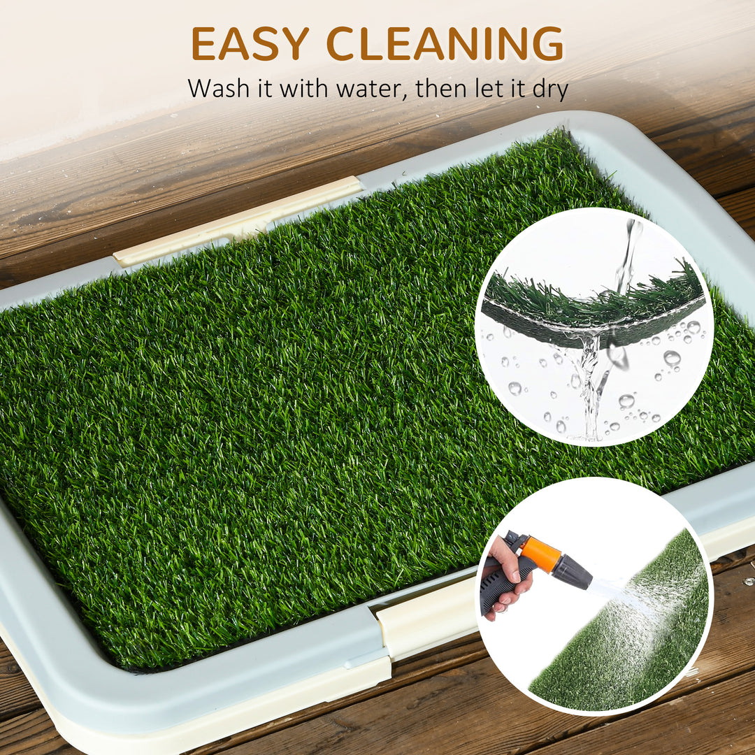 Portable Indoor Puppy Toilet Training Pad with Synthetic Grass