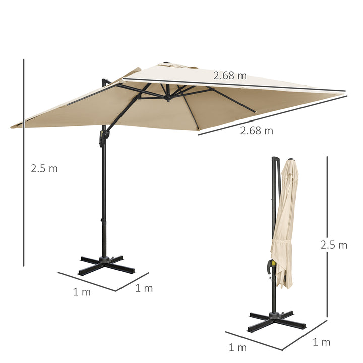 2.7 x 2.7 m Cantilever Parasol