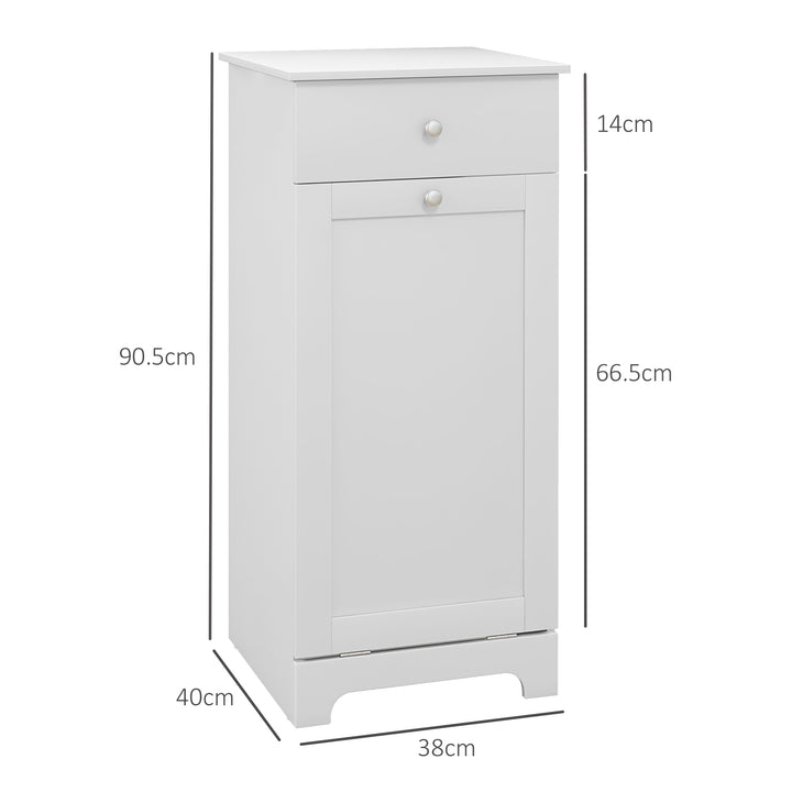 HOMCOM Bathroom Cabinet with Laundry Basket