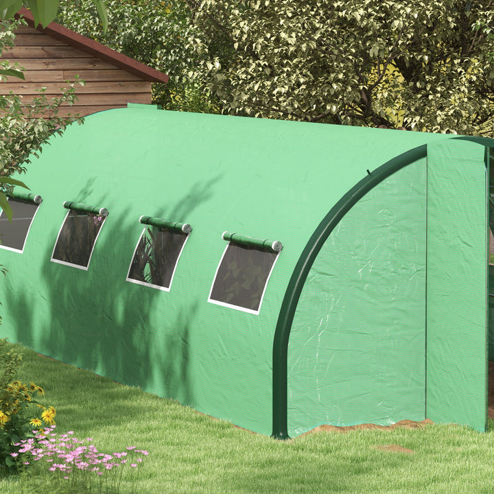 Polyethylene Upgraded Structure Walk-in Polytunnel Greenhouse