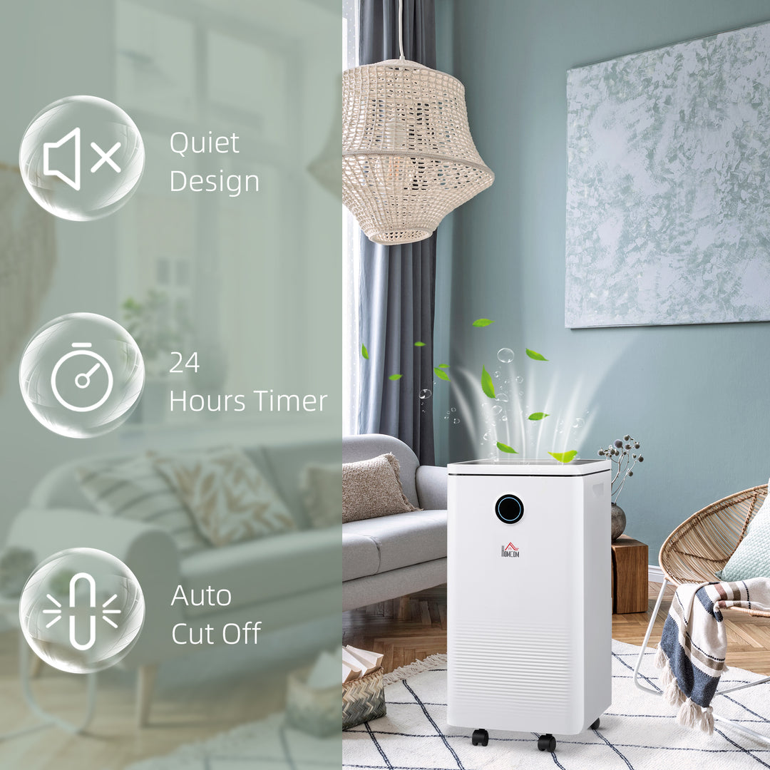 10L/Day Quiet Low-Energy Dehumidifier with WiFi Smart App Control