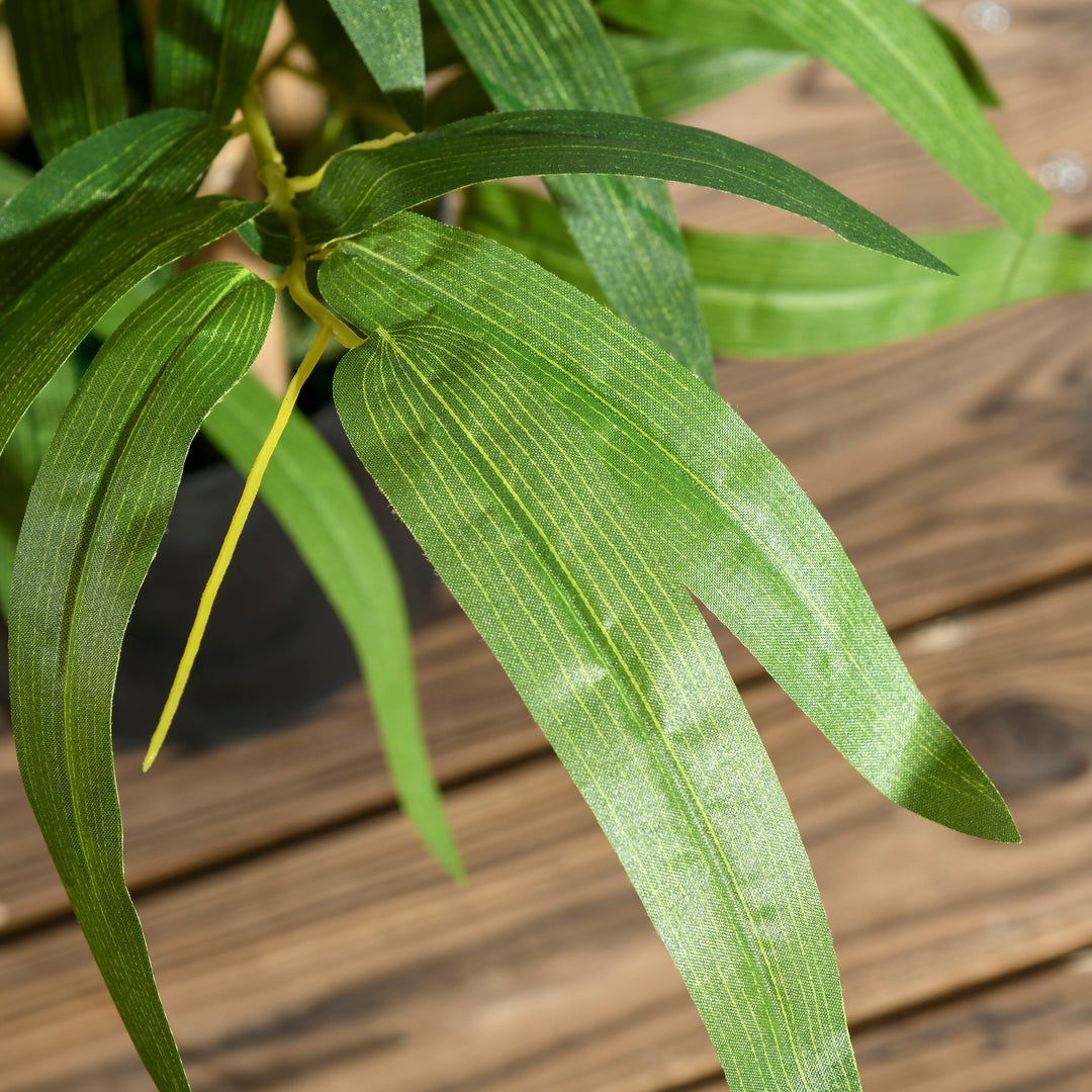 2 PCs Artificial Plants Bamboo Tree in Pot Desk Fake Plants for Home Indoor Outdoor Decor