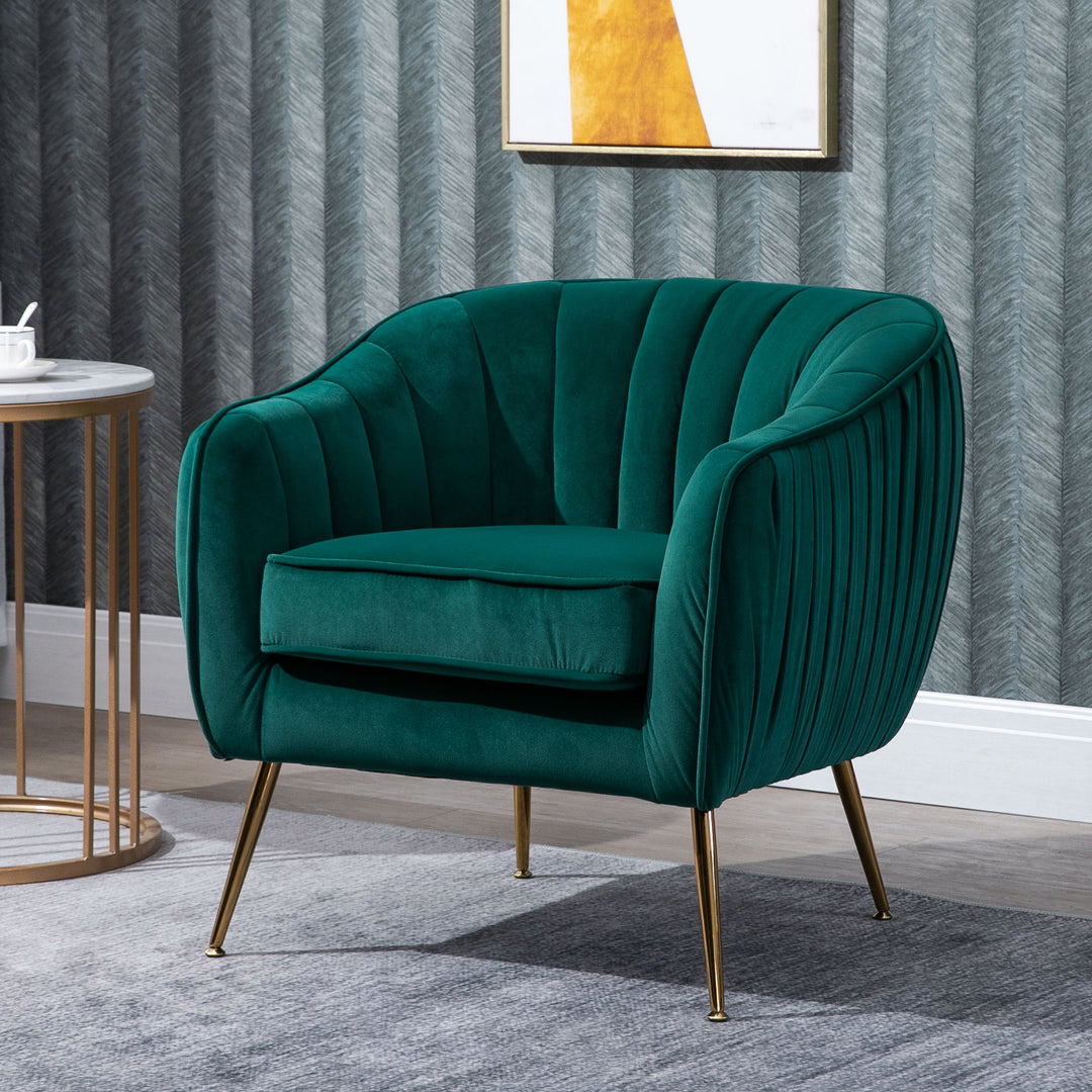 Velvet-Feel Tub Armchair