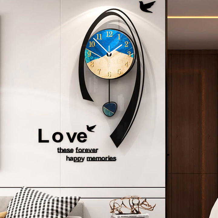 630mm Multi-Color Modern Acrylic Wall Clock Decor Home Hanging Art Living Room Bedroom