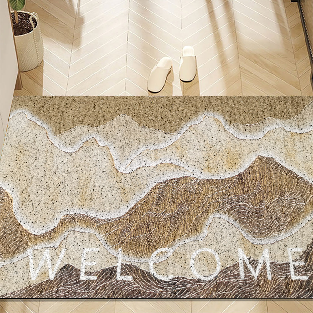 600mm x 900mm Natural Scenery Morden Novelty Non-slip Front Door Mat PVC Entryway Rug