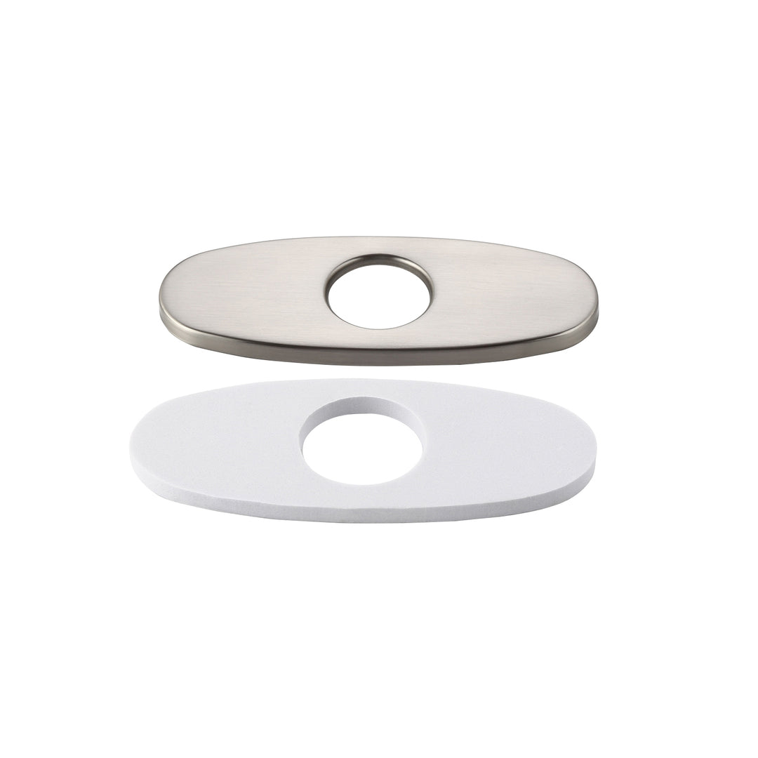 Modern 100mm Deck Plate Escutcheon for Monobloc Tap Installation Stainless Steel