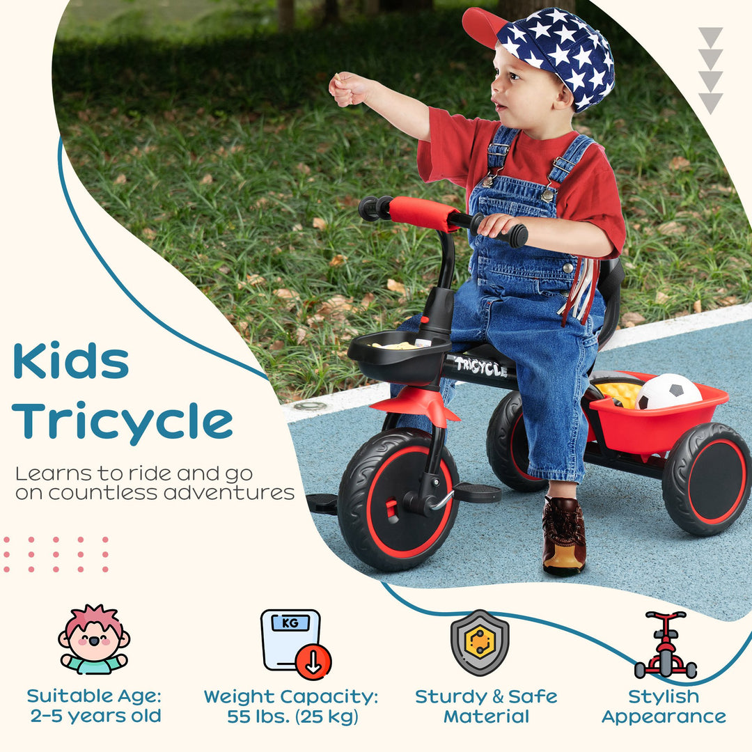 Kids Trike for 2-5 Years with Adjustable Seat