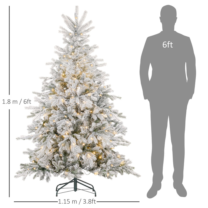 6ft Snowy Christmas Tree with LED Lights