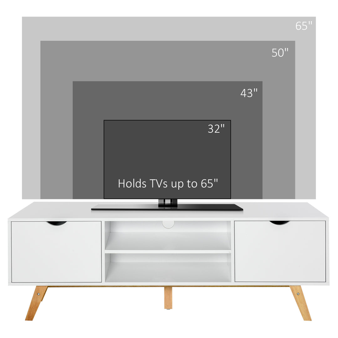 Particle Board 4-Compartment Media Unit White