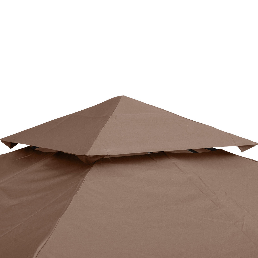 3 x 3(m) Gazebo Replacement Canopies Replacement Cover Spare Part Coffee (TOP ONLY)