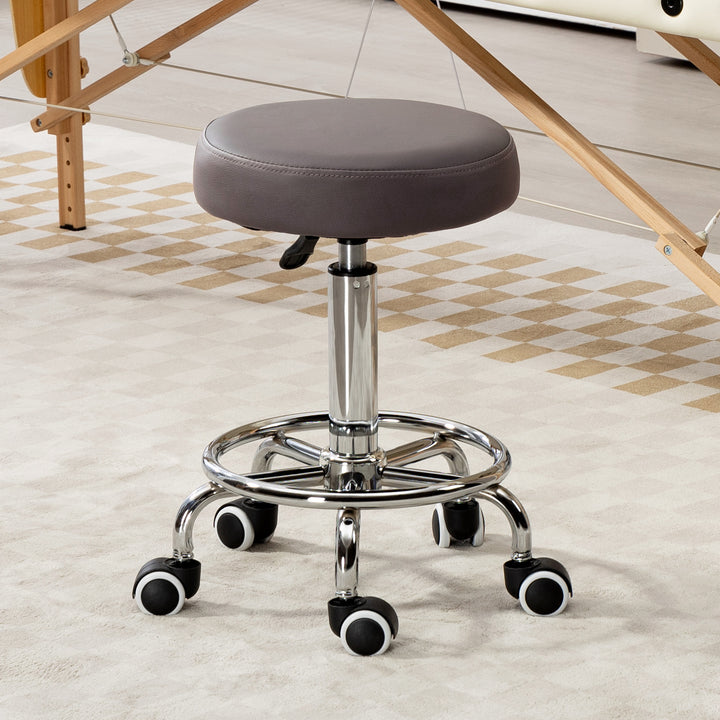 PU Leather Rolling Stool