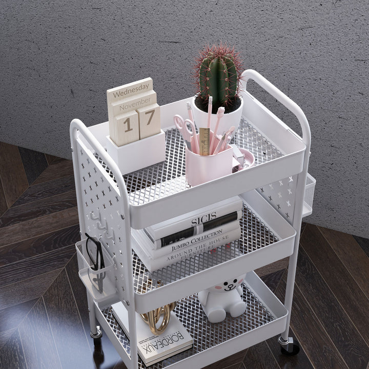 3-tier Storage Trolley on Wheels