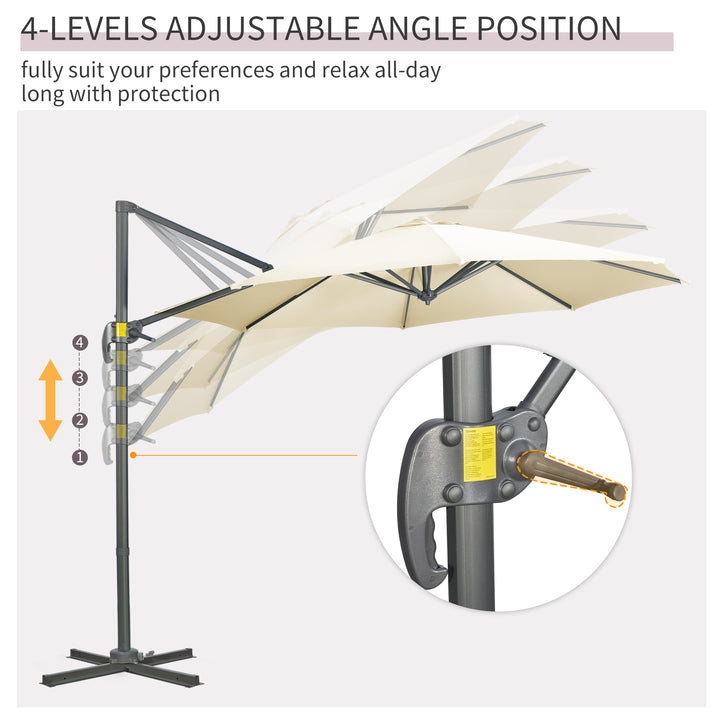 3 x 3(m) Cantilever Parasol with Cross Base