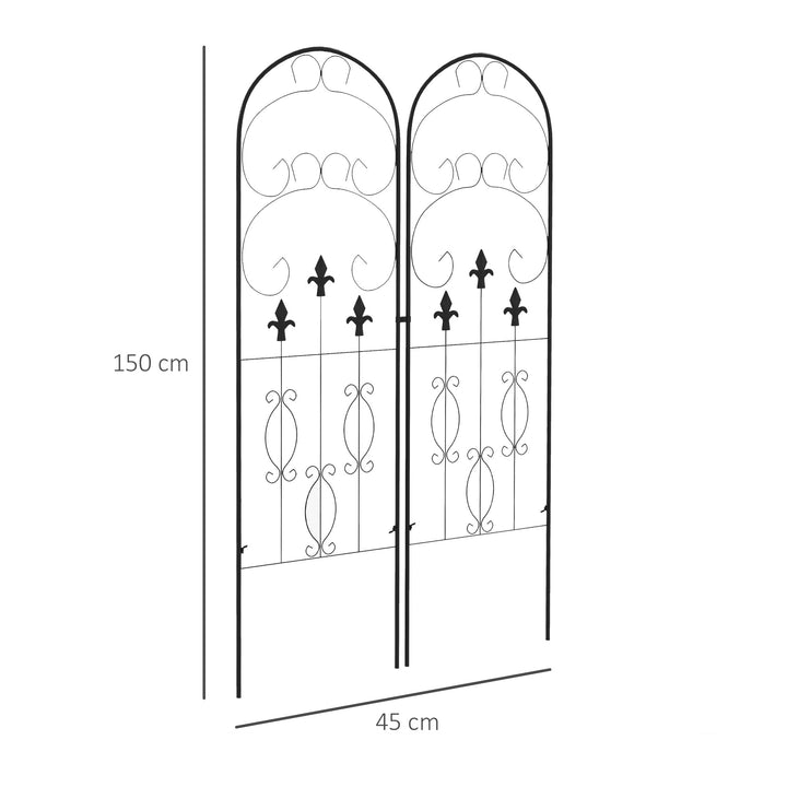 Decorative Trellis Set: Elegant Scroll Design