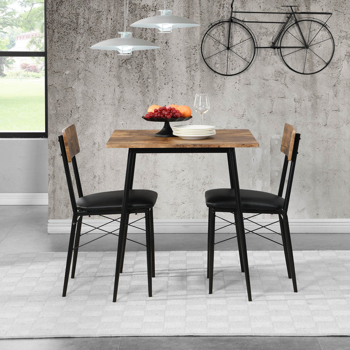 2-Seater Dining Set, Brown https://www.awin1.com/pclick.php?p=39114471377&a=1765756&m=17151 Aosom