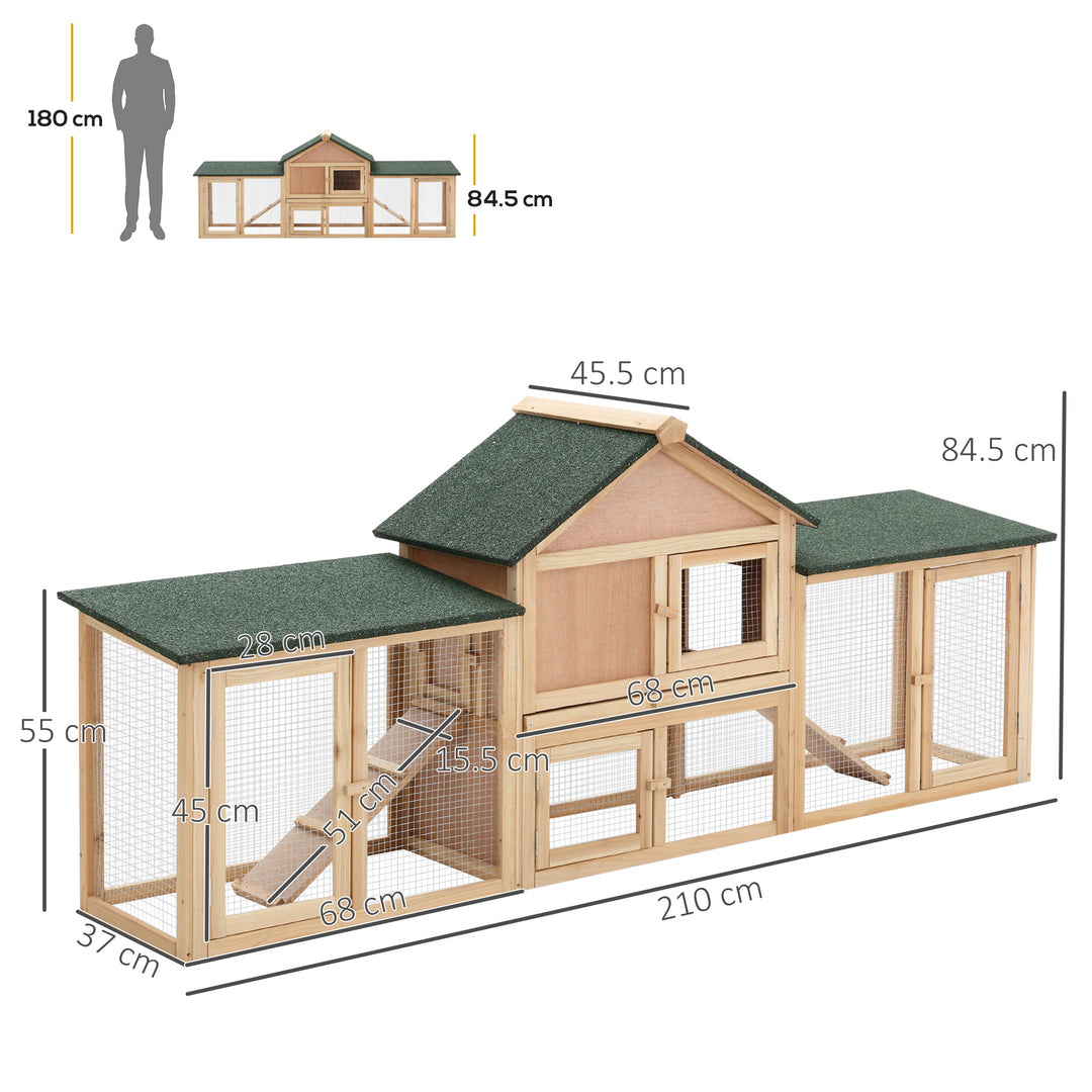 Deluxe Two-Storey Wooden Bunny Rabbit Hutch