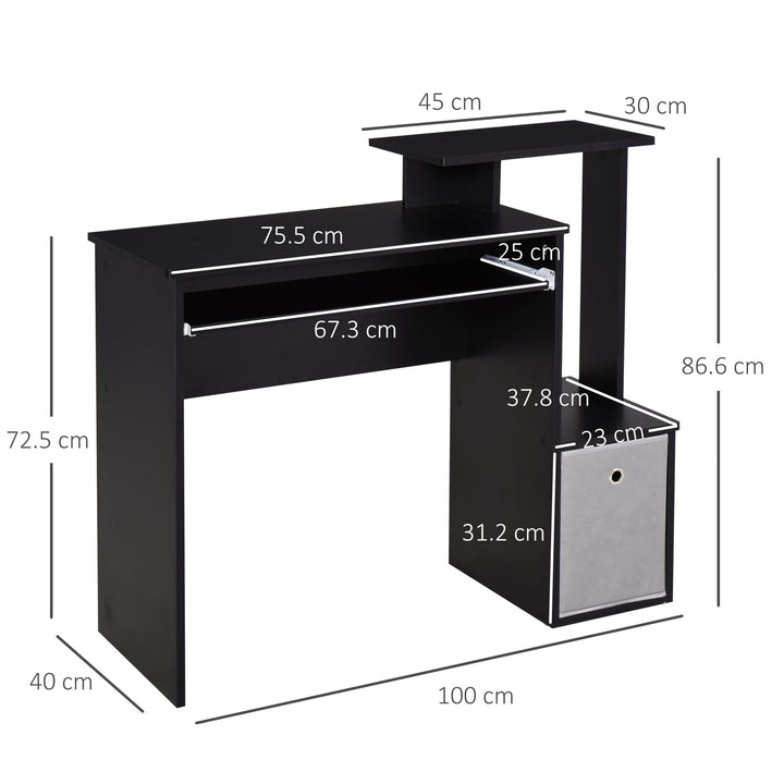 Computer Table with Keyboard Tray