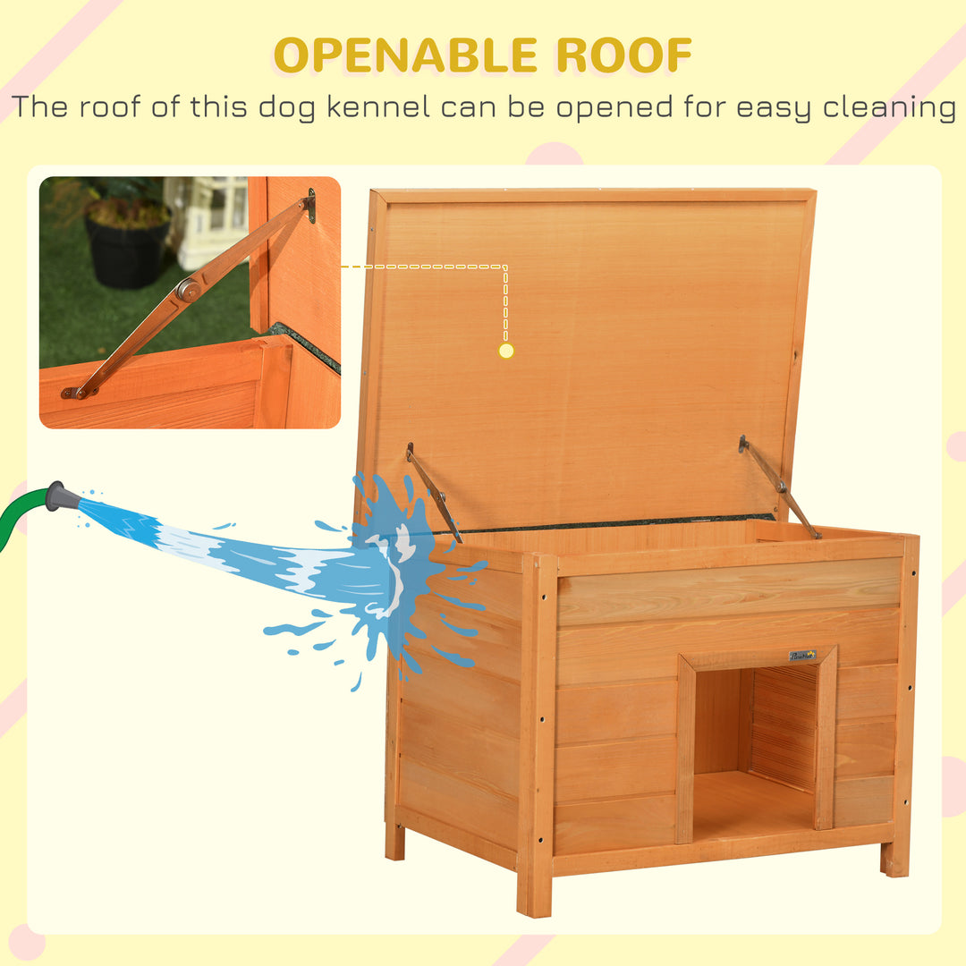 85cm Elevated Dog Kennel Wooden Pet House Outdoor Waterproof