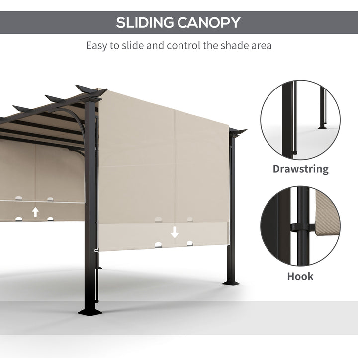 Waterproof 3 x 3(m) Outdoor Retractable Pergola