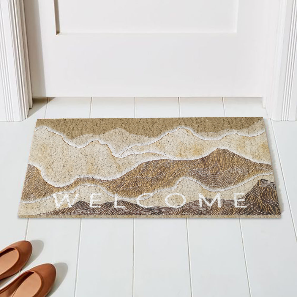 600mm x 900mm Natural Scenery Morden Novelty Non-slip Front Door Mat PVC Entryway Rug