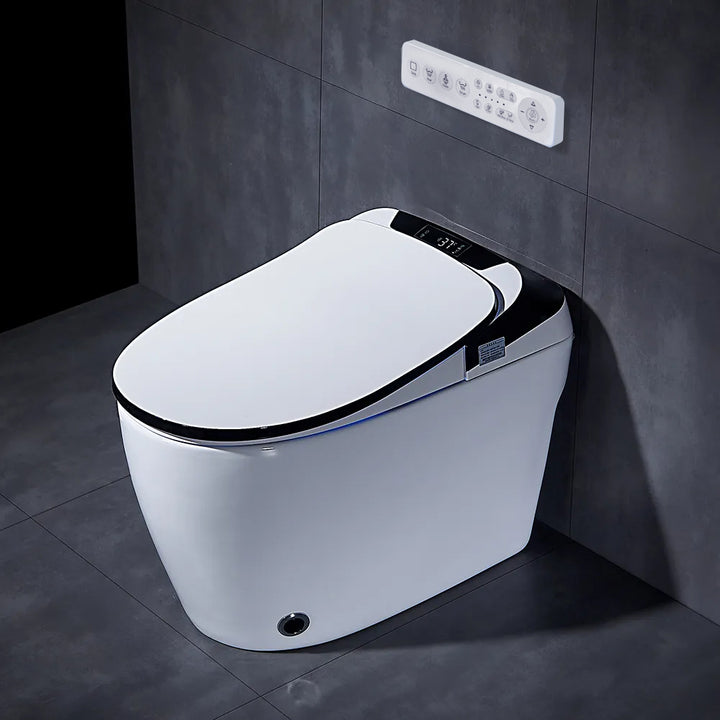 Automatic Toilet One-Piece Floor Mounted Self Clean Smart Toilet Horizontal Outlet